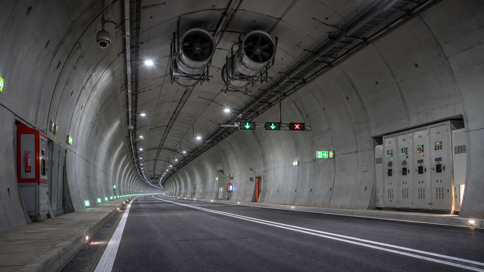Tunnel and cable route monitored by distributed temperature sensing